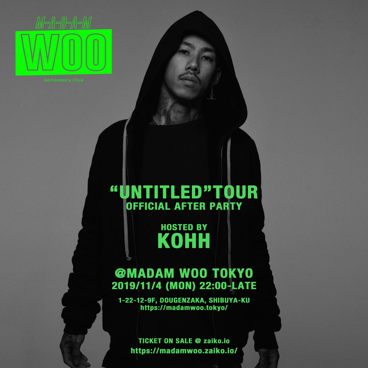 KOHH “Unaltd” Tour Official After Party / 11.04 (Mon) @ madamwoo