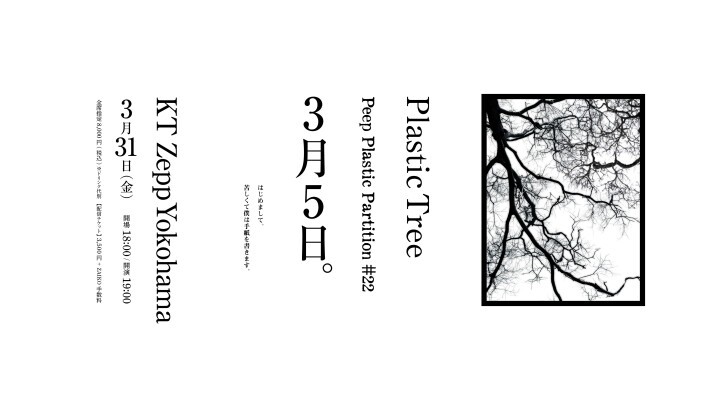 Plastic Tree「Peep Plastic Partition #22 3月5日。」 | Plastic Tree ...