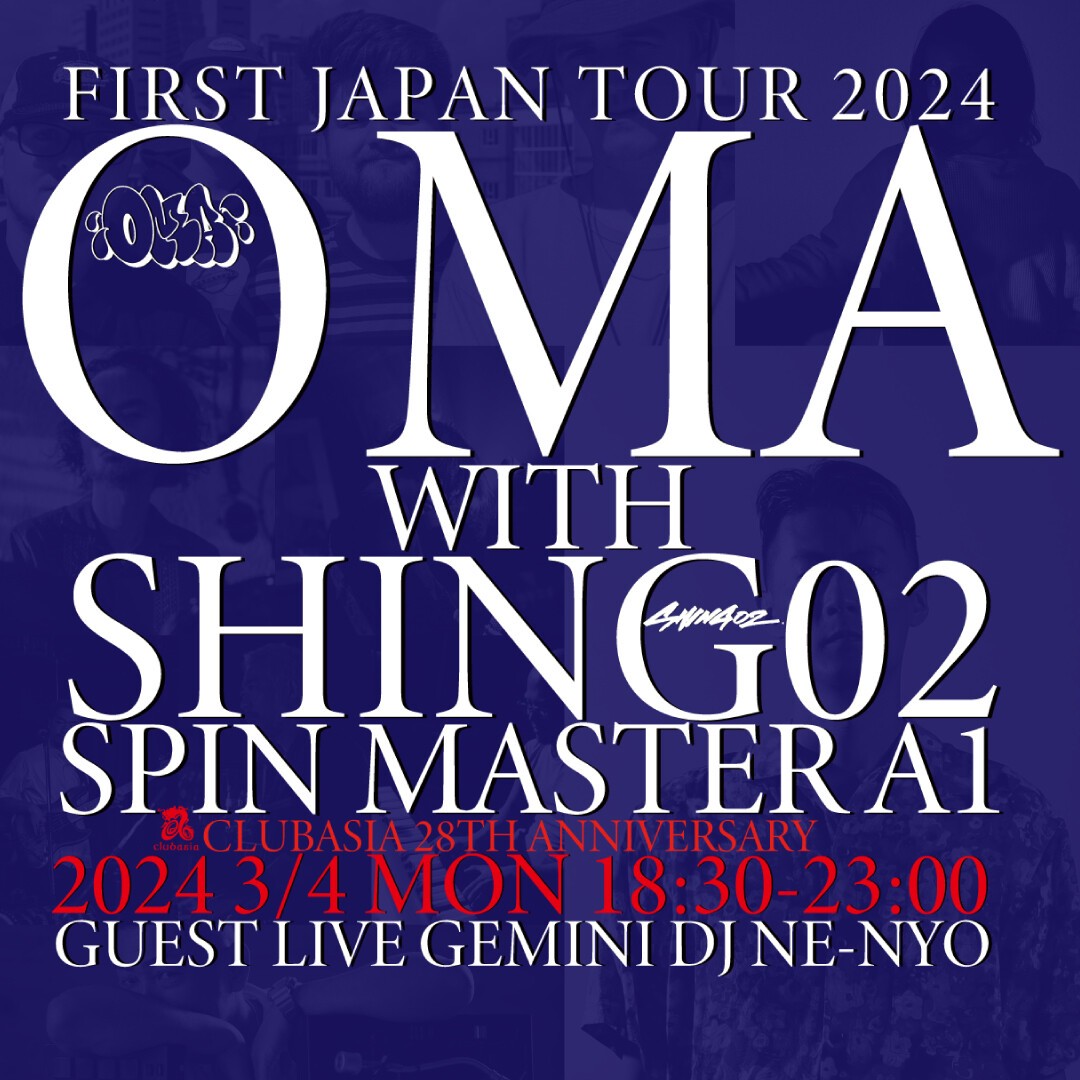 OMA -First Japan Tour 2024- with SHING02 clubasia 28th Anniversary 