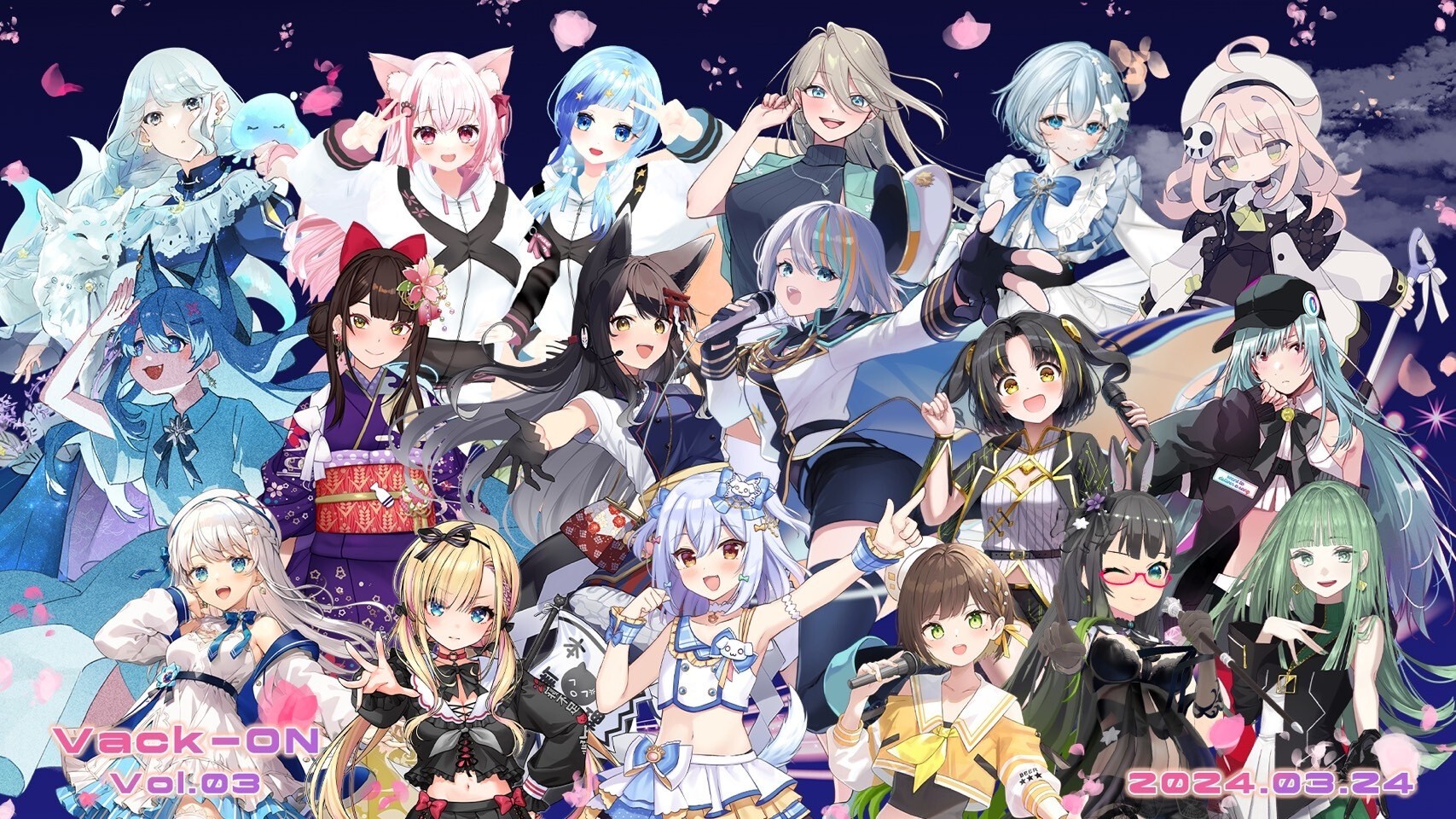  【Vack ON!!Vol.3】ライブホールTakara OsakaでのVTuber/VSingerフェス第3弾!!     2024/3/24
