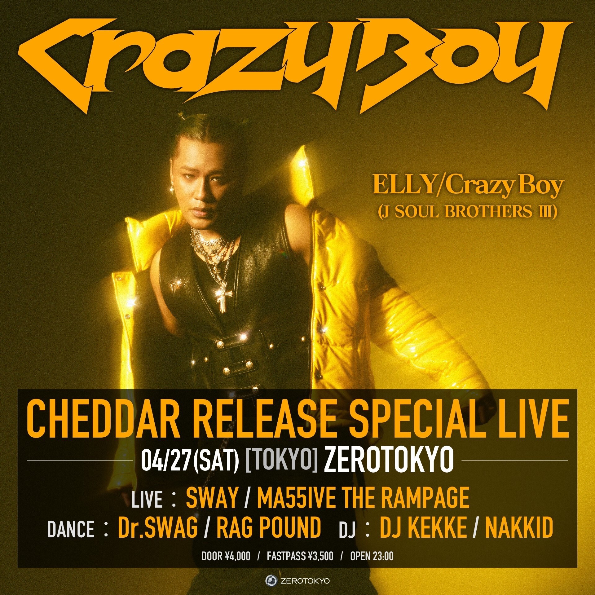 CrazyBoy CHEDDAR RELEASE LIVE | Zaiko