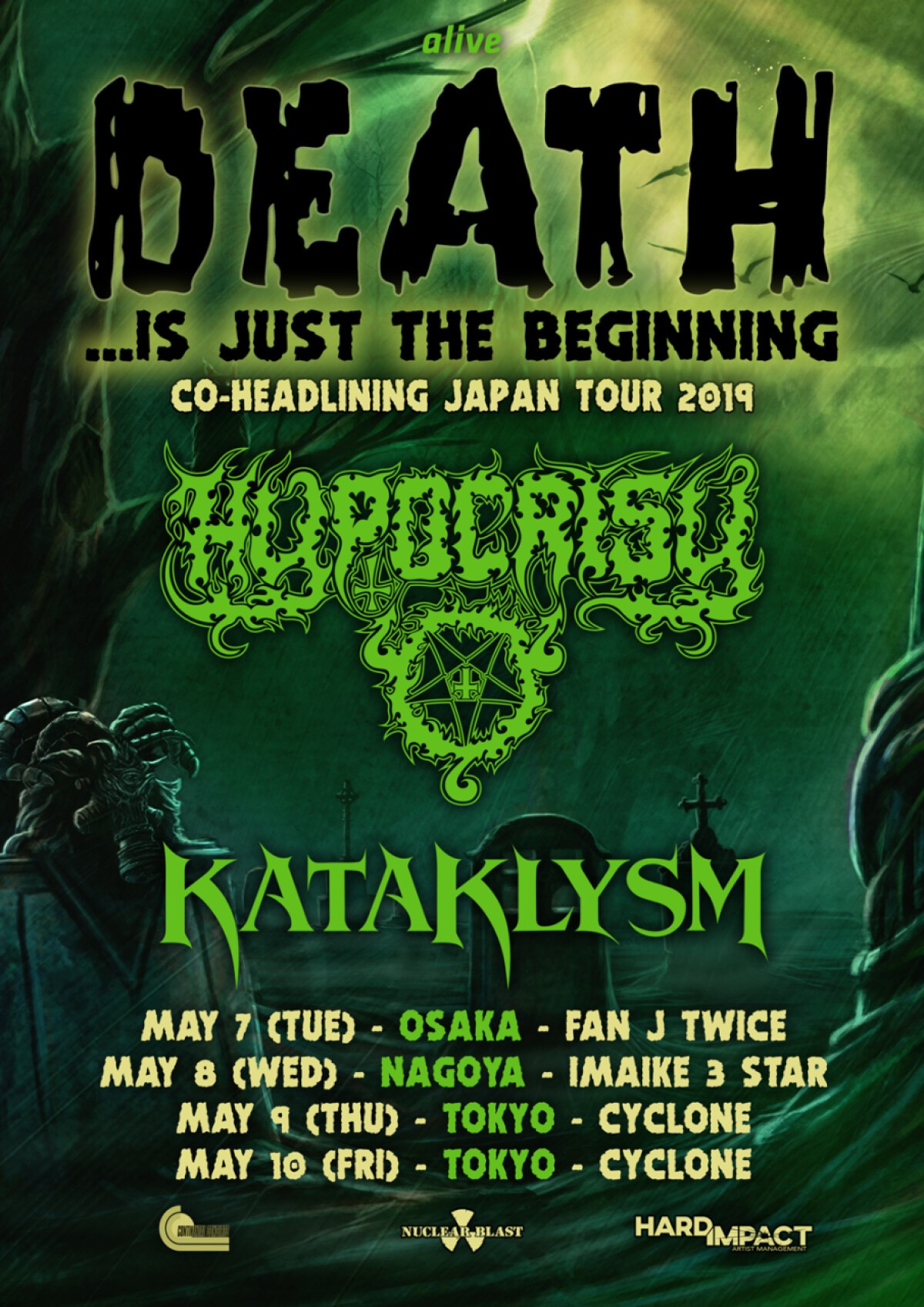 HYPOCRISY & KATAKLYSM JAPAN TOUR 2019