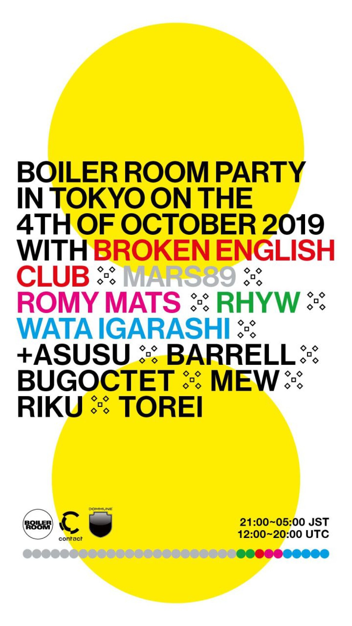 Boiler Room Tokyo: Contact