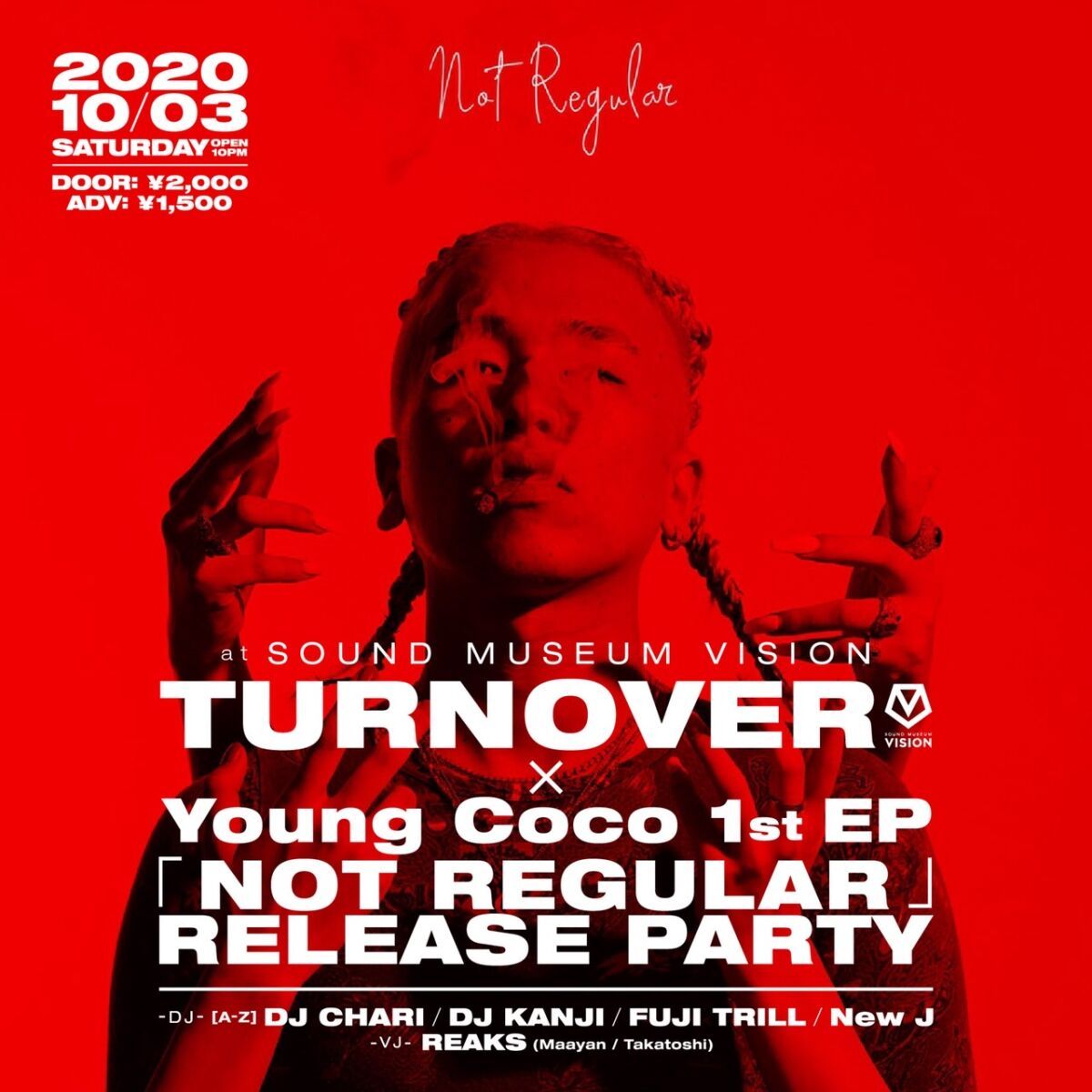 TURN OVER × Young Coco 1st EP「NOT REGULAR」RELEASE PARTY