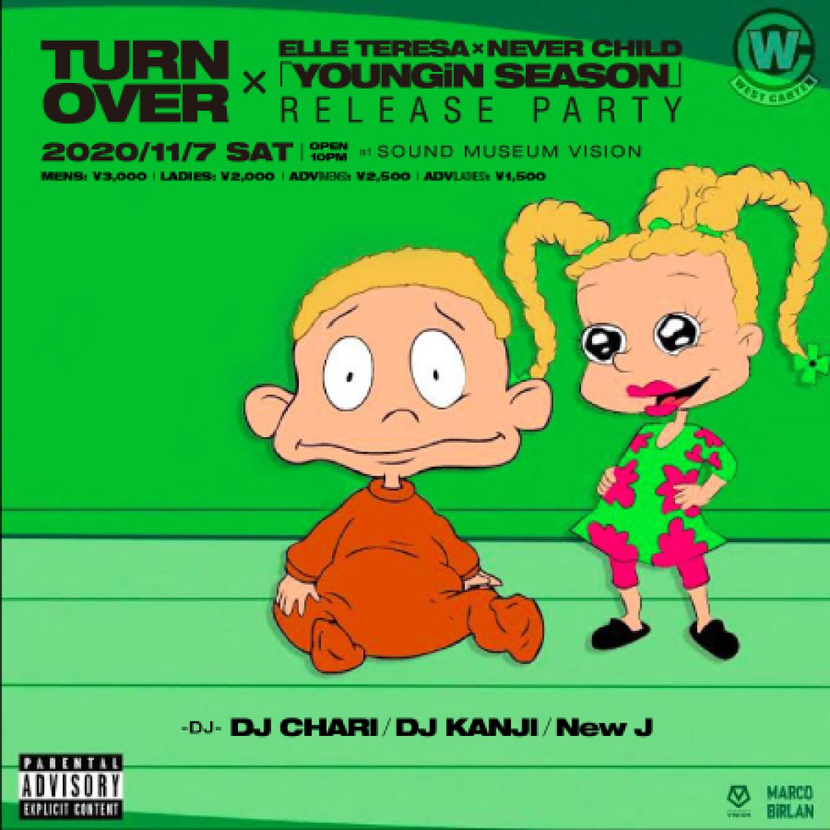 TURN OVER × ELLE TERESA / NEVER CHILD「YOUNGiN SEASON」RELEASE PARTY