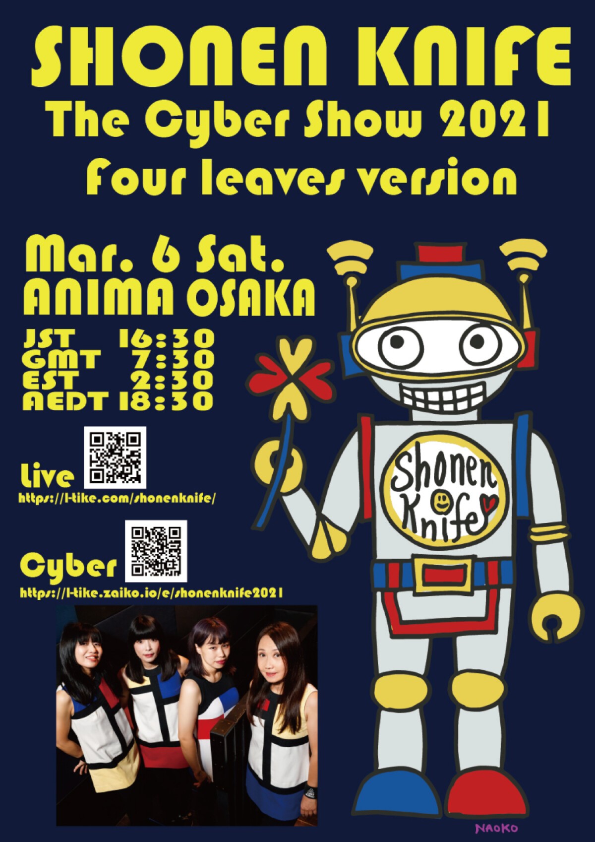 Shonen Knife The Cyber Show 2021 Four leaves version