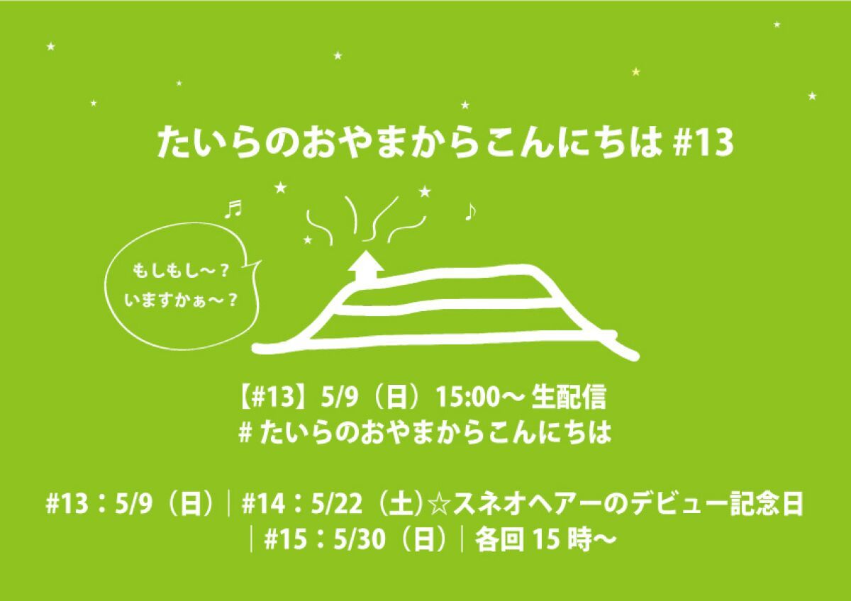 スネオヘアーの「たいらのおやまからこんにちは」#13