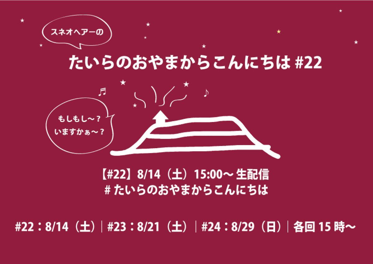 スネオヘアーの「たいらのおやまからこんにちは」#22