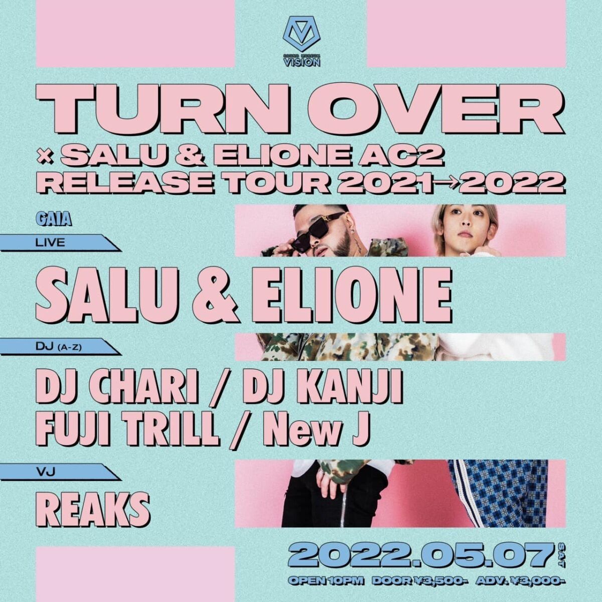 “TURN OVER × SALU & ELIONE AC2 RELEASE TOUR 2021→2022”