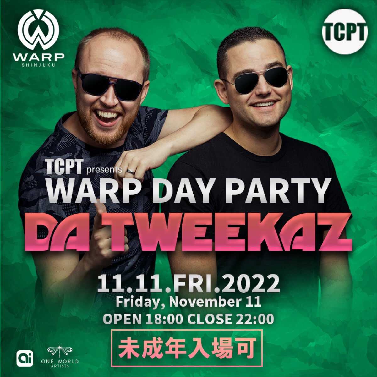 DA TWEEKAZ来日公演 WARP DAY PARTY