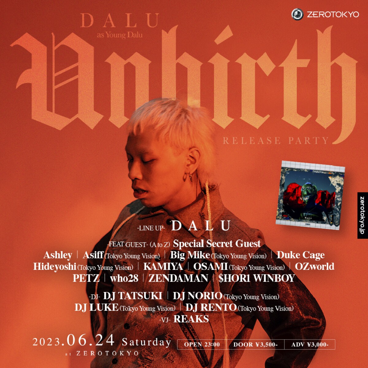 DALU as Young Dalu 『Unbirth』RELEASE PARTY