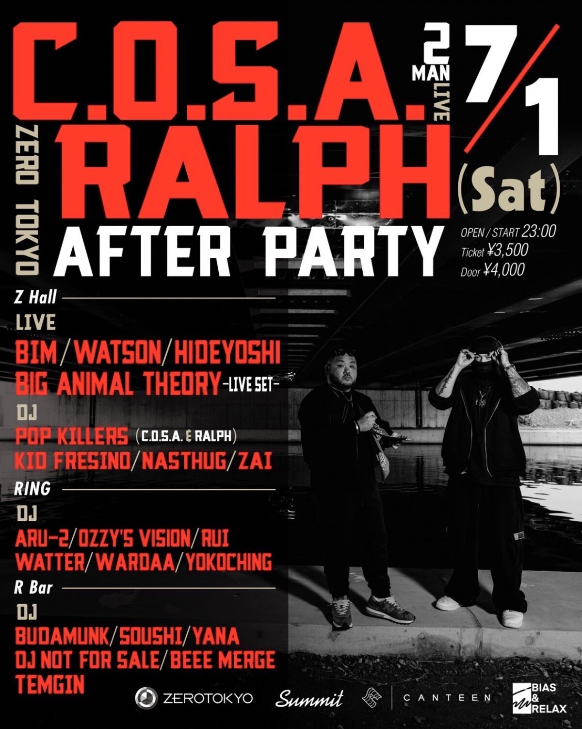 C.O.S.A. × ralph 2MAN LIVE After Party