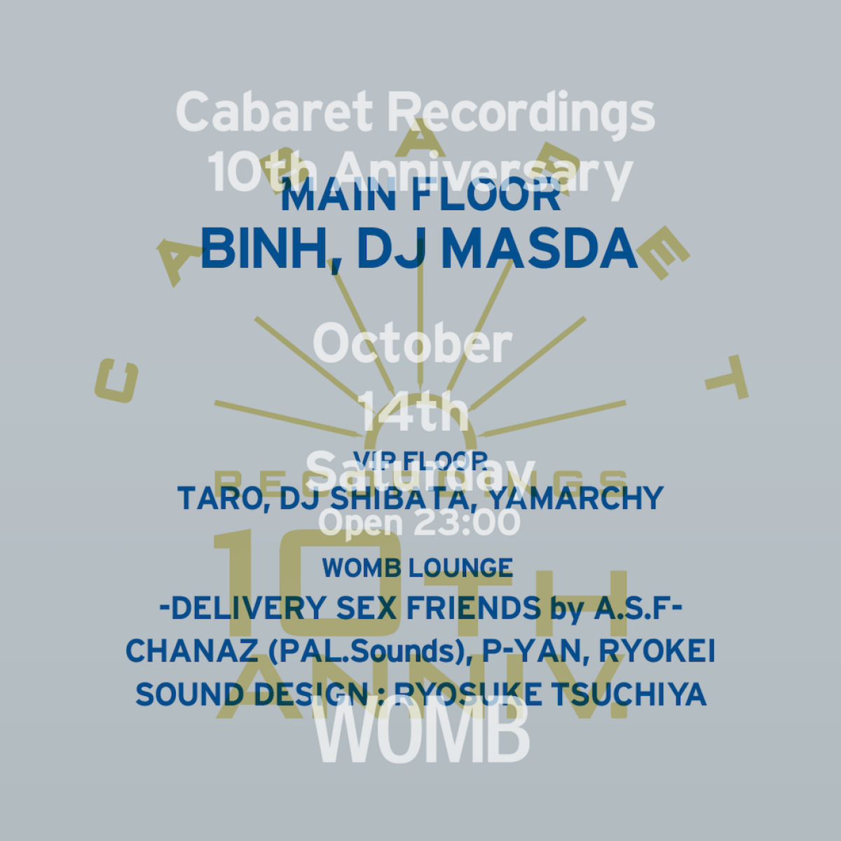 【DAY1】CABARET RECORDINGS 10TH ANNIVERSARY