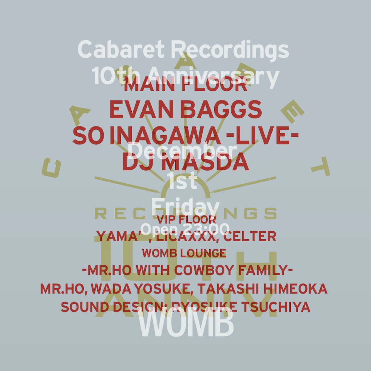 【DAY3】CABARET RECORDINGS 10TH ANNIVERSARY