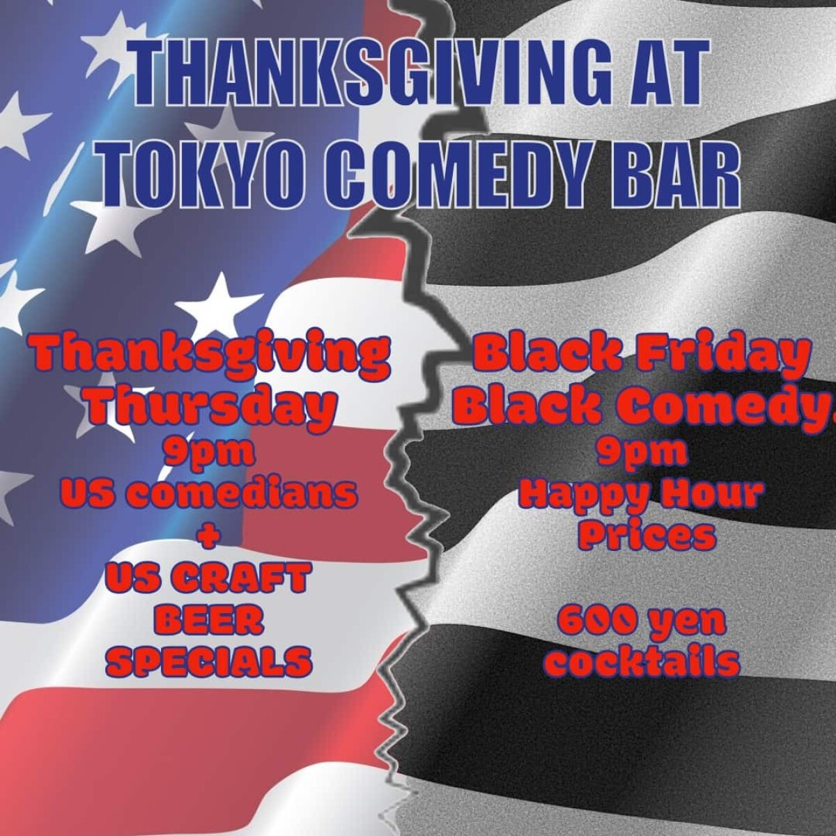 Thanksgiving/Black Friday Comedy Specials