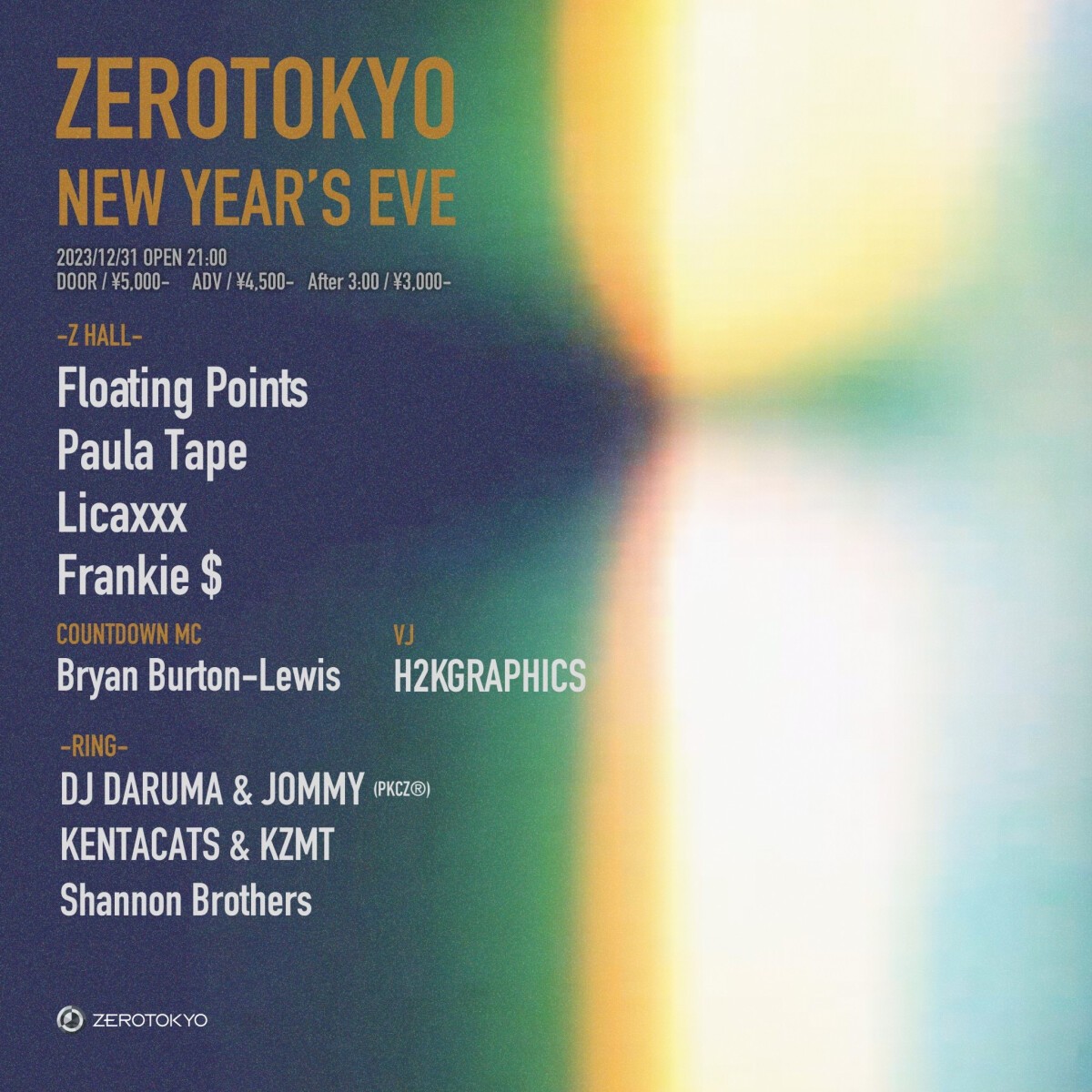 ZEROTOKYO NEW YEAR EVE PARTY 2023→2024