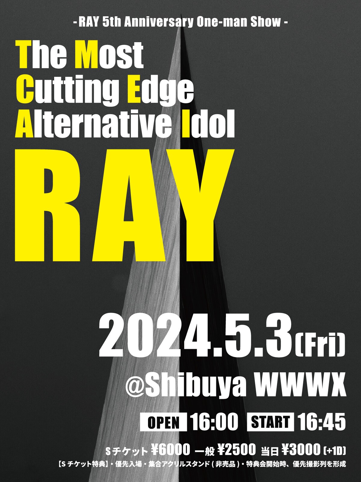 RAY5周年ワンマンライブ 「The Most Cutting Edge Alternative Idol」