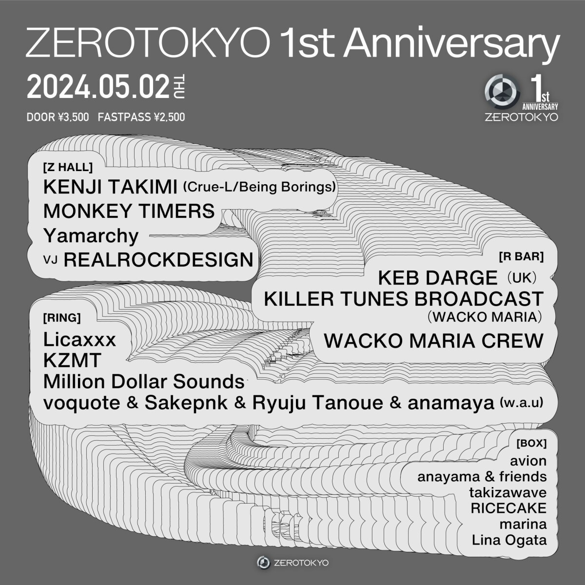 ZEROTOKYO 1st Anniversary