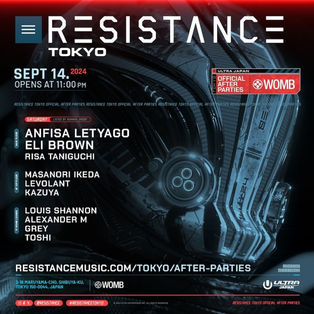 ULTRA JAPAN RESISTANCE OFFICIAL AFTER PARTY DAY 1