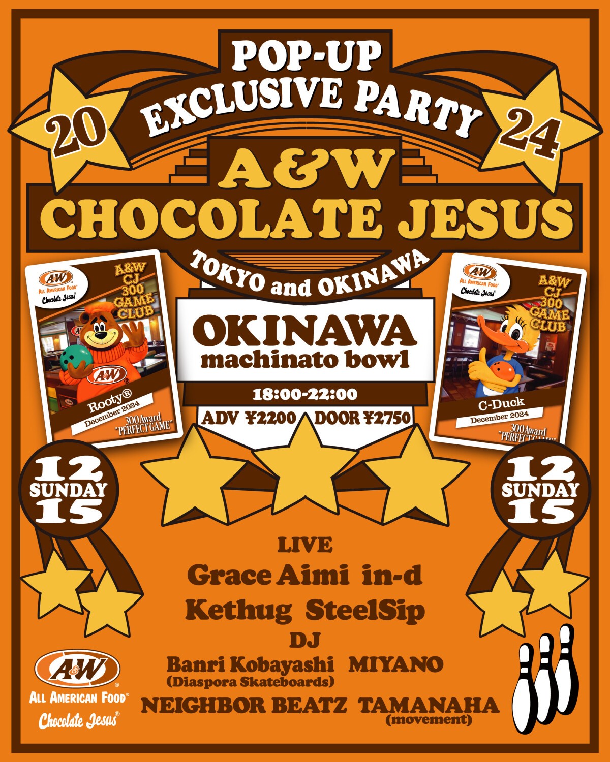 A&W CHOCOLATE JESUS 2024POP-UP EXCLUSIVE PARTY in OKINAWA