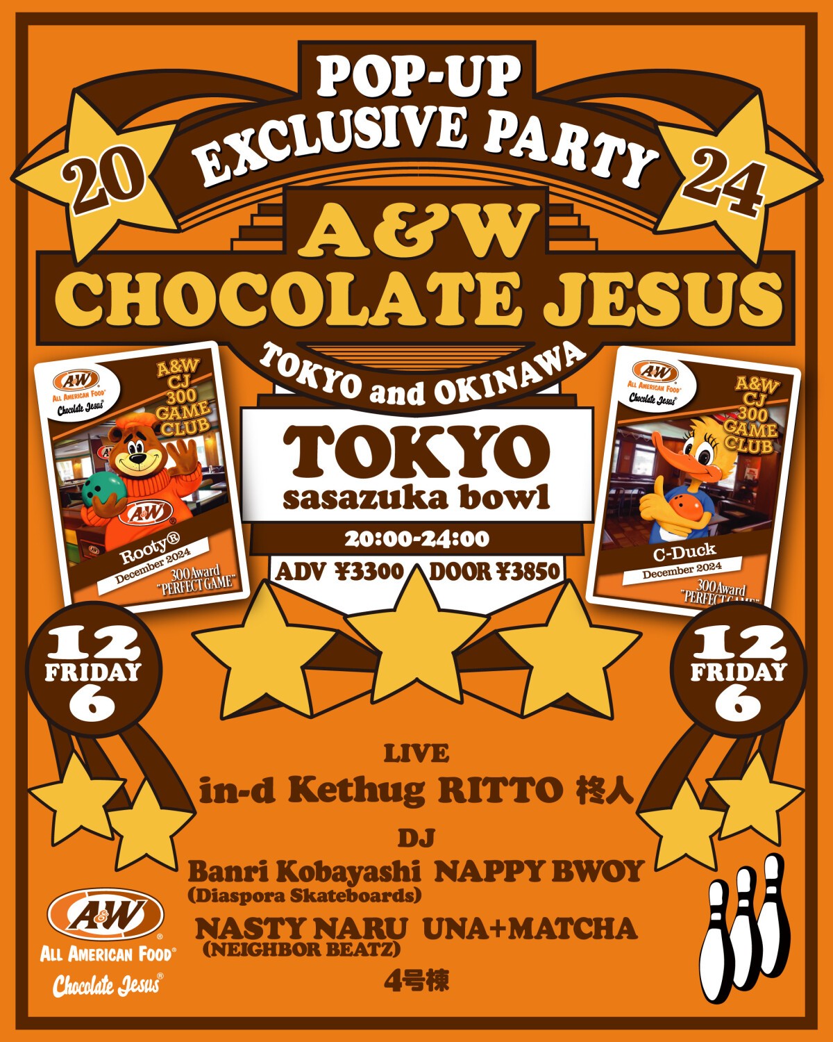 A&W CHOCOLATE JESUS 2024POP-UP EXCLUSIVE PARTY in TOKYO