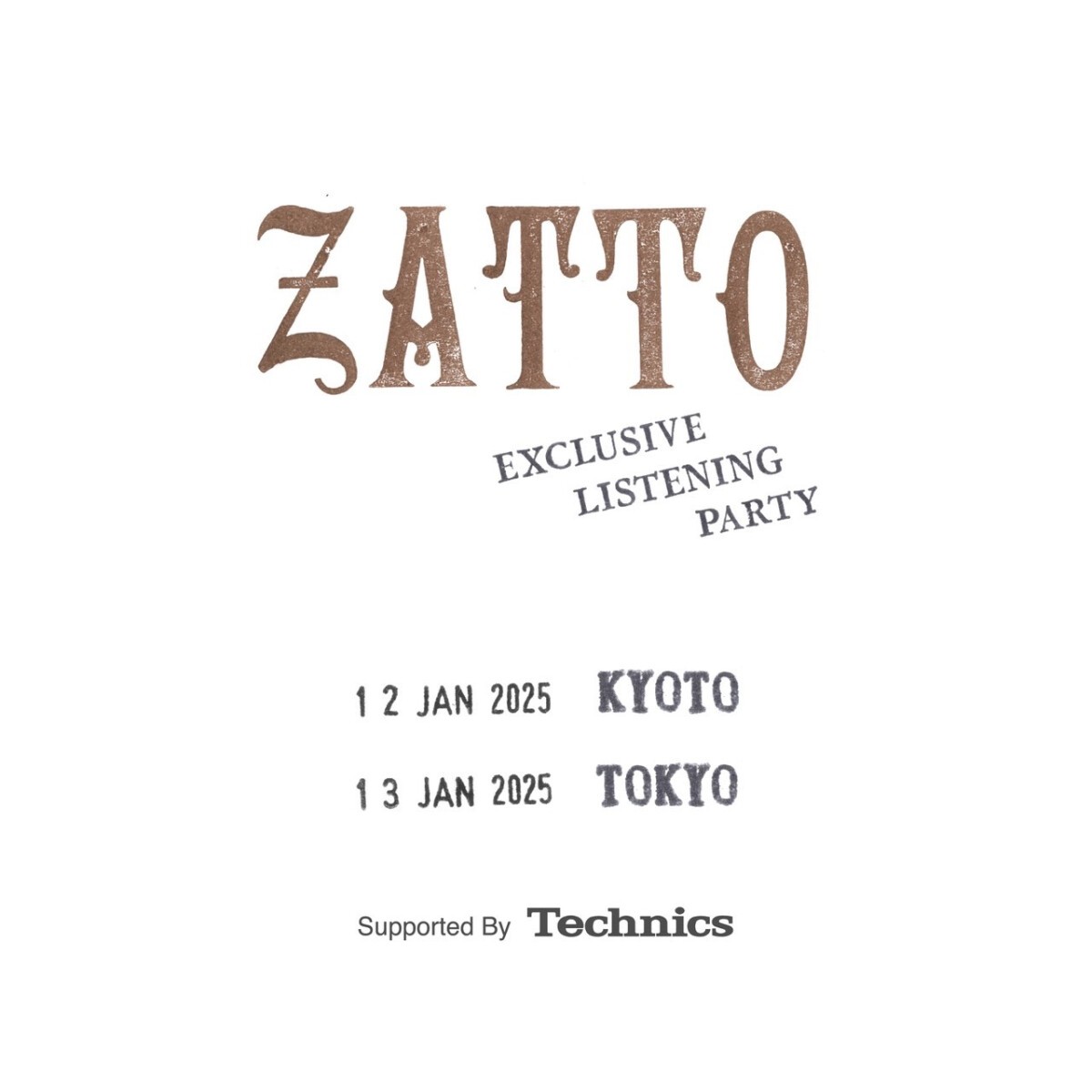 Nariaki Obukuro『Zatto』Exclusive Listening Party - Tokyo -