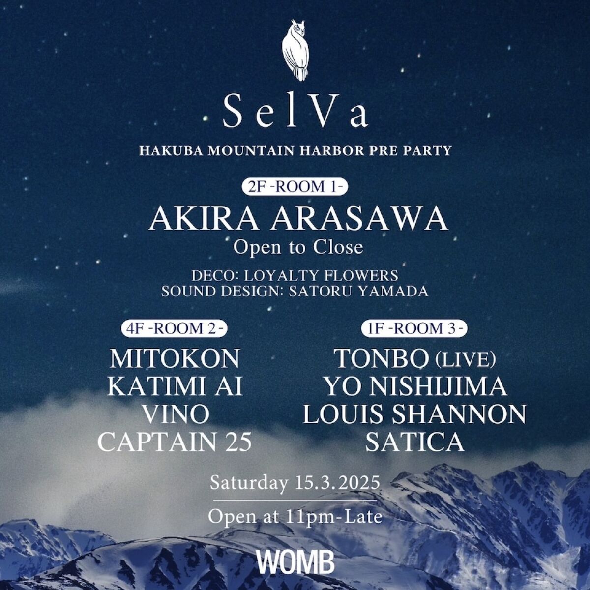 SelVa Hakuba Mountain Harbor Pre Party