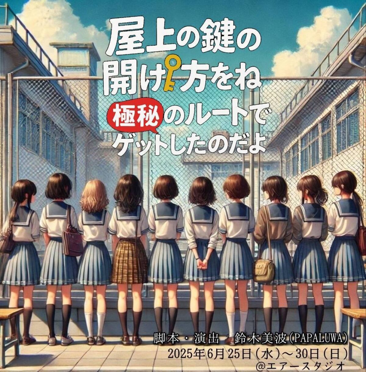 HoNuプロデュース公演『 屋上の鍵の開け方をね、極秘のルートでゲットしたのだよ 』