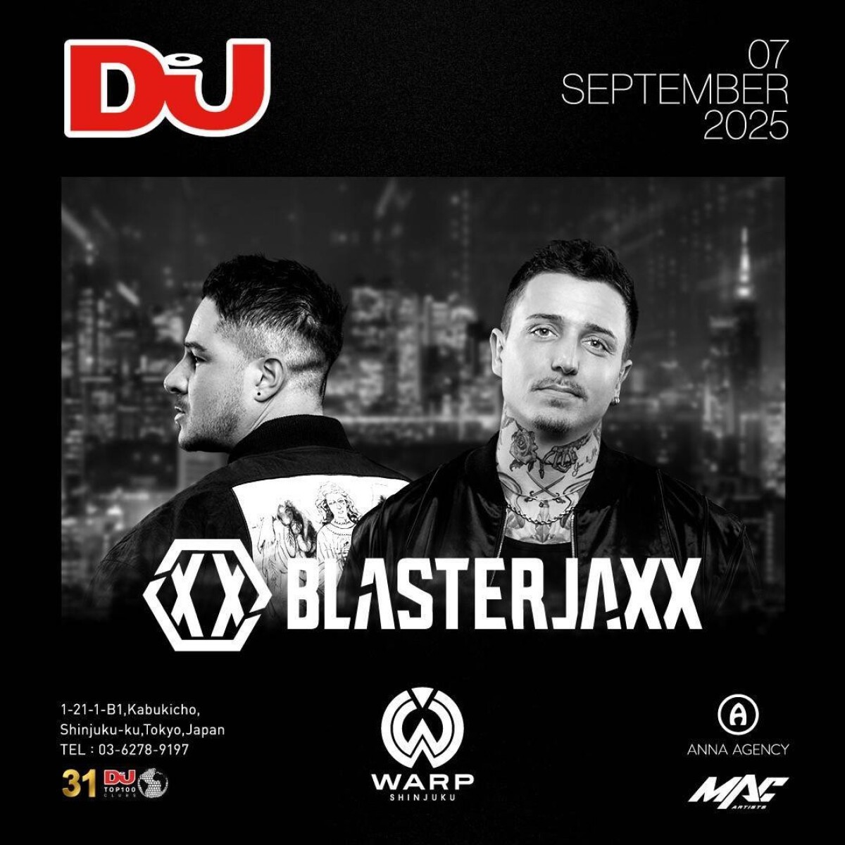 ✈ RAWKUS SHOWCASE JAPAN TOUR 1998 フライヤー X Japan (Yoshiki, hide, Toshi) Showcase In L.A. Premium