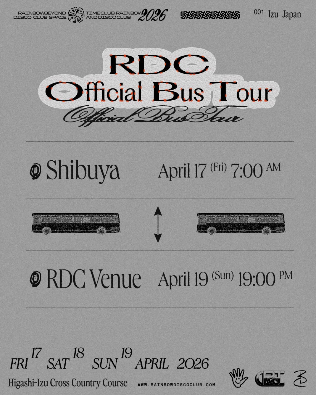 Rainbow Disco Club 2026 - Bus Tour