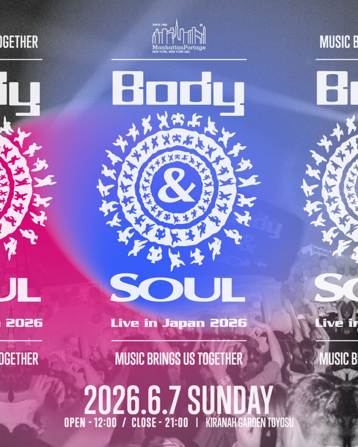 Body & Soul Live in TOKYO 2002 Tシャツ Manhattan Portage presents Body&SOUL Live in Japan 2026