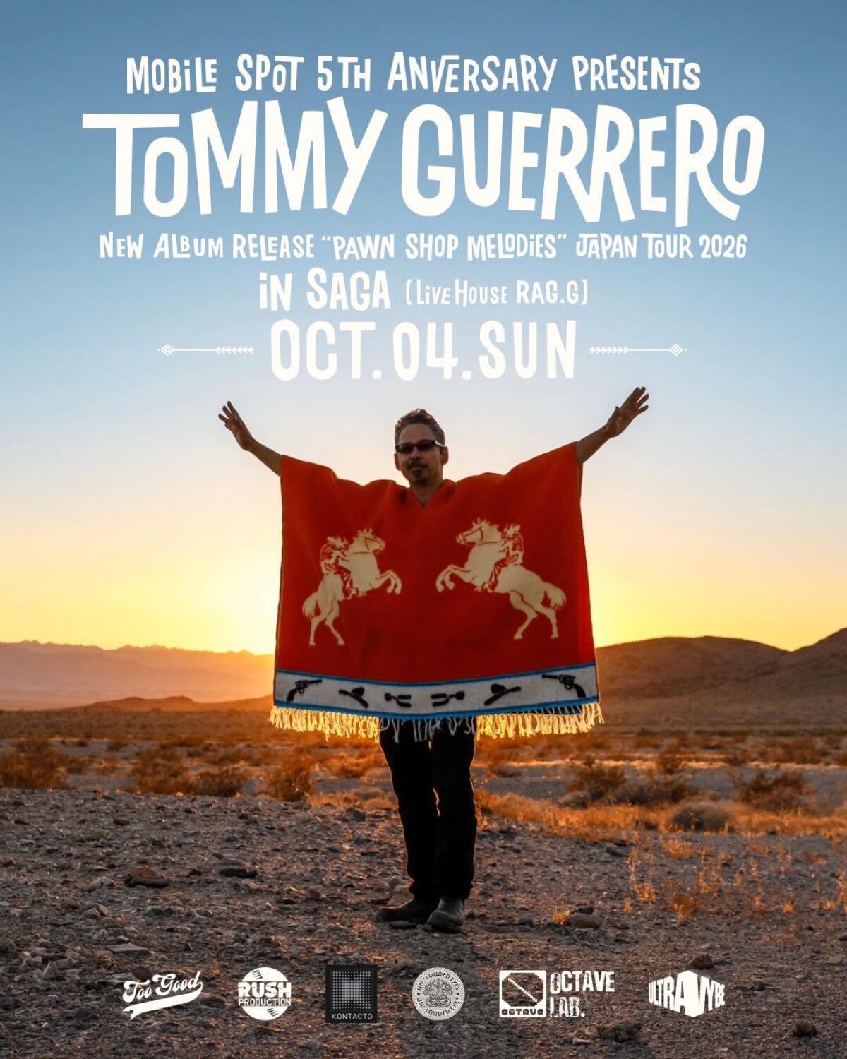 MOBILE SPOT 5th Anniversary Presents TOMMY GUERRERO “PAWN SHOP MELODIES” JAPAN TOUR 2026 IN SAGA