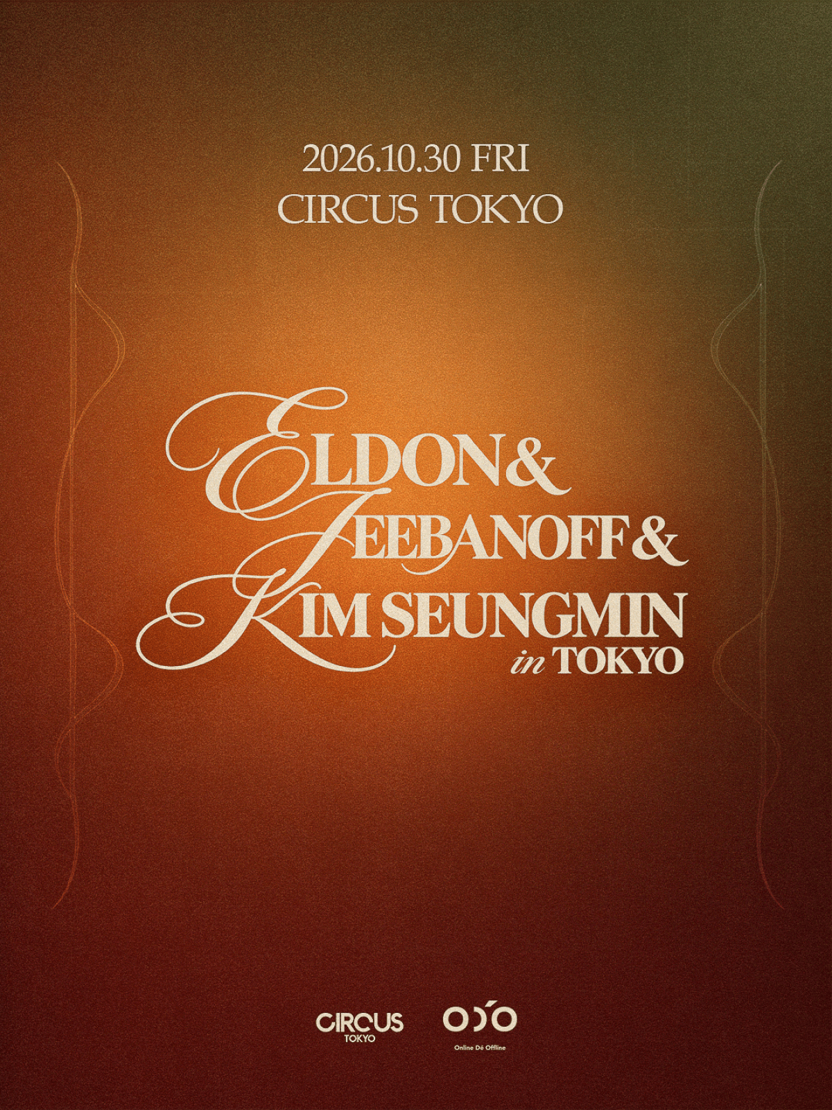 [𝗢.𝗗.𝗢 𝗣𝗿𝗲𝘀𝗲𝗻𝘁𝘀] eldon & jeebanoff & Kim Seungmin in Tokyo