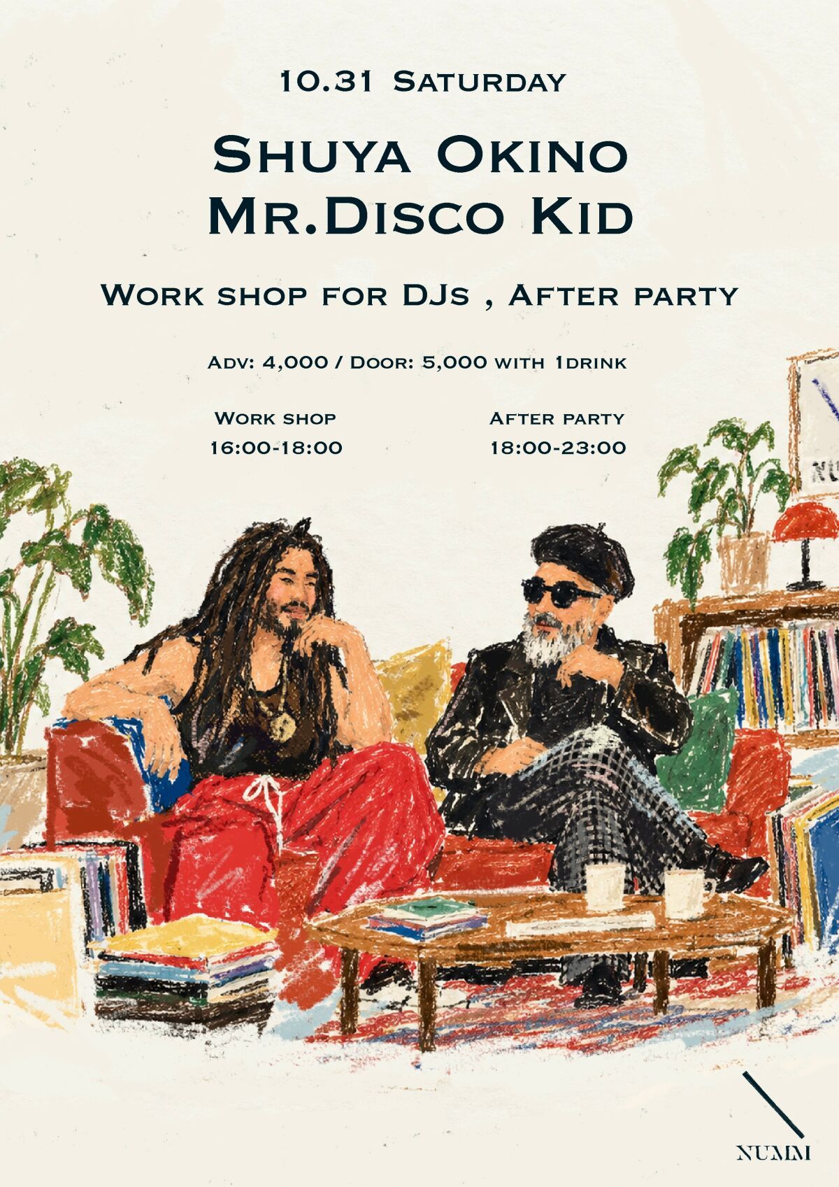 Shuya Okino / Mr.Disco Kid - Work shop for DJs , After party