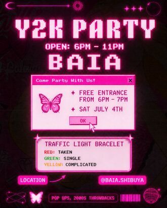 Y2K PARTY 💘 FREE ENTRANCE (6PM–7PM) TRAFFIC LIGHT PARTY