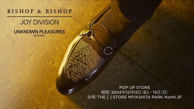 ジョイ・ディヴィジョン『Unknown Pleasures』45周年×「Bishop＆Bishop」ポップアップショップが12/13 (金) 〜15 (日) まで渋谷MIYASHITA PARKで開催
