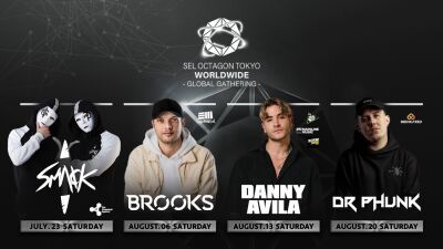 【SEL OCTAGON TOKYO】覆面ユニットSmack、オランダの注目若手Brooks、実力派イケメンDJ Danny Avila、ハードスタイルを牽引するDr Phunkと海外DJ続々来日!!
