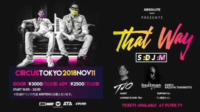 11月11日、CIRCUS TOKYOに【S:DJ:M】の再来日が決定!!