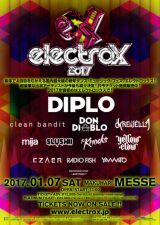 【electrox 2017】追加出演アーティスト発表に日本からRADIO FISH、YAMATOが決定！