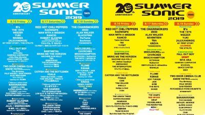 【SUMMER SONIC 2019】ステージ別ラインナップ＆追加アーティストが発表！