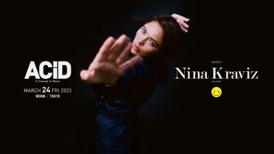 世界のテクノクイーン降臨!! Nina Kraviz (ニーナ・クラヴィッツ) 、3月24日 (金) 渋谷WOMB開催のパーティーシリーズ「ACiD」にて４年ぶりの来日公演が決定!!