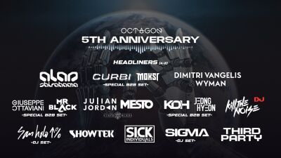 六本木「SEL OCTAGON TOKYO」５周年記念イベントシリーズが5月の毎週末開催！ ショーテック、サン・ホロ、ジュゼッペ・オッタビアーニ等来日、STMPD NIGHTも開催