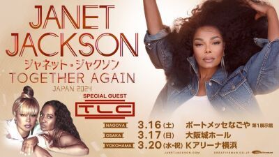 世界のポップ・アイコンのJANET JACKSON (ジャネット・ジャクソン) 、SPゲストにTLCを引き連れ2024年3月に名古屋、大阪、横浜の3都市で開催決定！