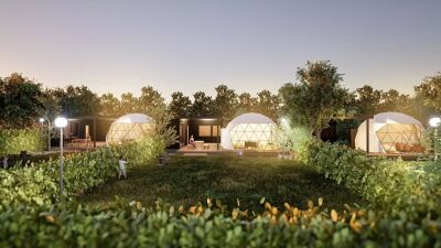 ハイブリッドレジャーランド東武動物公園の隣接地にエリア最大級のグランピング施設が2026年春に誕生！ファミリー向けドームタイプとドッグラン併設のコテージタイプを予定