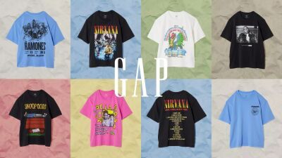 【GAP】ニルヴァーナやスヌープ・ドッグなど……ヒップホップとロック界のレジェンド6組のバンTが2025年3月17日 (月) より販売開始