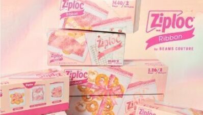 BEAMSが展開する「BEAMS COUTURE (ビームス クチュール) 」と「Ziploc®」が1月24日 (水) より『Ziploc®デザインバッグ リボン』を販売