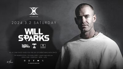 3月2日 (土) 、渋谷TK NIGHTCLUBにビッグルーム・テクノ・ムーブメントの重要人物、WILL SPARKS (ウィル・スパークス) が来日決定!