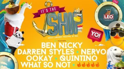 豪華客船上のパーティークルージング！【IT'S THE SHIP シンガポール】超豪華ラインナップが発表！