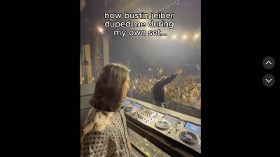 ラスベガス「XS Nightclub」のGryffin (グリフィン) のレジデントパーティーにジャスティン・ビーバーの偽物が乱入、その場の全員を騙してステージ上で「Sorry」をフル歌唱し出禁に