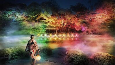 伝統工芸と和の灯りの幻想空間が広がる夜間イベント『NAKED光の神苑 平安神宮』京都・東神苑/中神苑にて2024年12月13日 (金) から2025年1月13日 (月・祝)まで開催